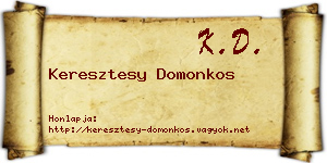 Keresztesy Domonkos névjegykártya